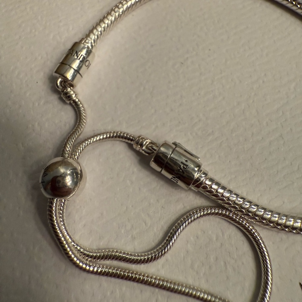 Pandora Moments Snake Chain Slider Charm Bracelet - Picture 5 of 5